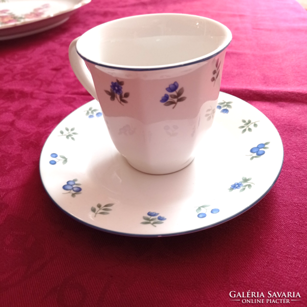 Blue pattern domestic master coffee/tea cup, 2 dl, with plate