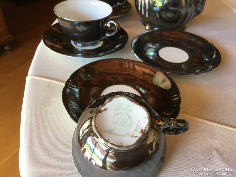 Bavaria feinsilber Rudolf Wacter kávés, gyönyörű