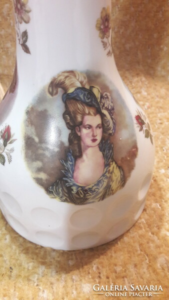 Szecessziós női portrés porcelán lámpa (L2633)