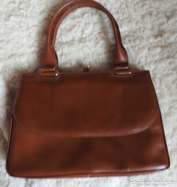 Old leather handbag
