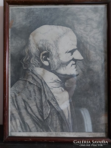 Contemporary print framed, as a picture. Dalton portrait 201