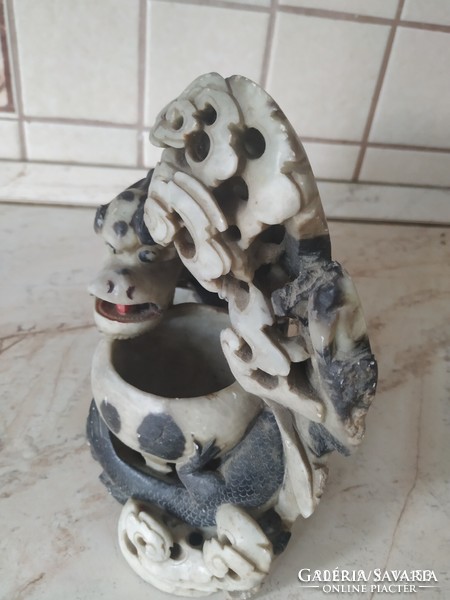 Eastern bone carving, soapstone carving, dragon sculpture for sale! Mythological bone carving