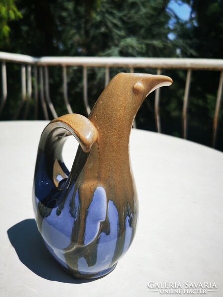 Bird-shaped jug and vase