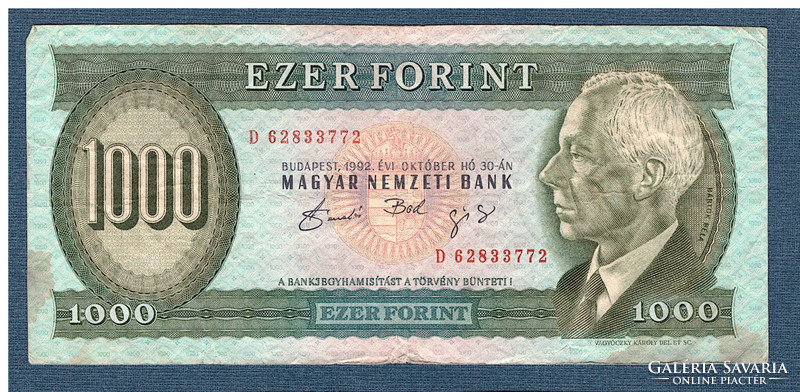 1000 Forint 1992 D jelű
