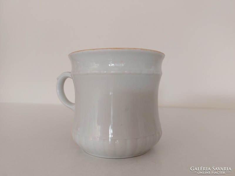Old Zsolnay porcelain floral mug folk tea cup