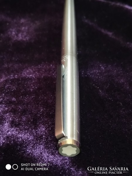 Silver colored (matte chrome) montblanc noblesse slimline ballpoint pen /num.1322/