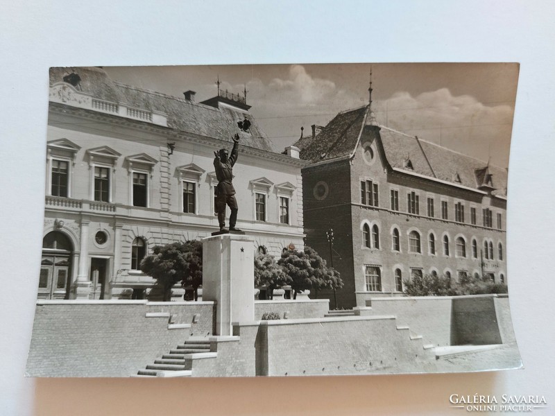 Old postcard photo postcard 1959 hódmezővásárhely beloiannisz tér