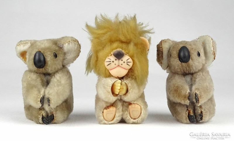 1K071 retro clip koala and lion figure 3 pieces