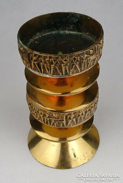 György sábo 1H848: industrial copper candle holder 12.5 Cm