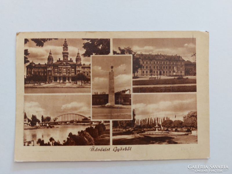Old postcard photo postcard 1954 Győr