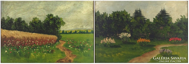 1I539 Bishop Mihály: pair of landscapes