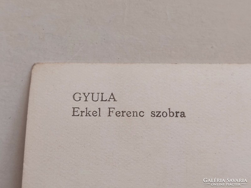 Régi képeslap fotó levelezőlap Gyula Erkel Ferenc szobra