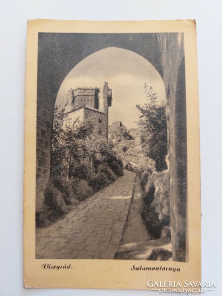 Old postcard photo postcard 1955 Visegrád salamon tower