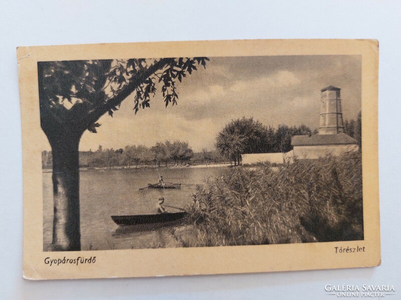 Régi képeslap fotó levelezőlap Gyopárosfürdő Tórészlet