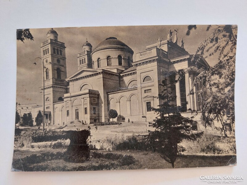 Old postcard photo postcard Eger Cathedral 1959