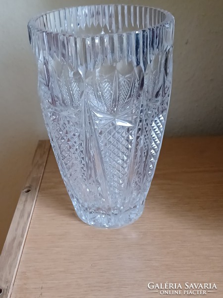 The crystal vase is flawless