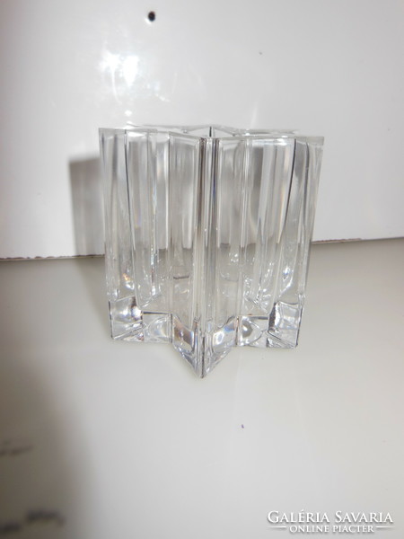 Candle holder - 50 dkg! - Crystal - star-shaped 9 x 9 x 9 cm - exclusive - German