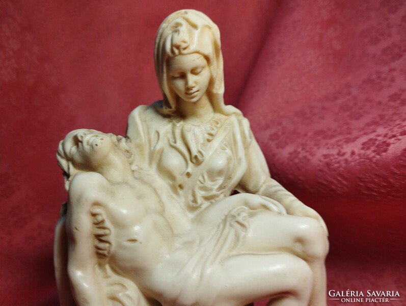 Michelangelo PIETA, Mária és Jézus , vallási kegytárgy, alabástrom szobor