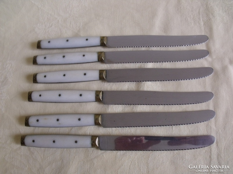Vintage 1970s pradel stainless steel knives set of 6 knives