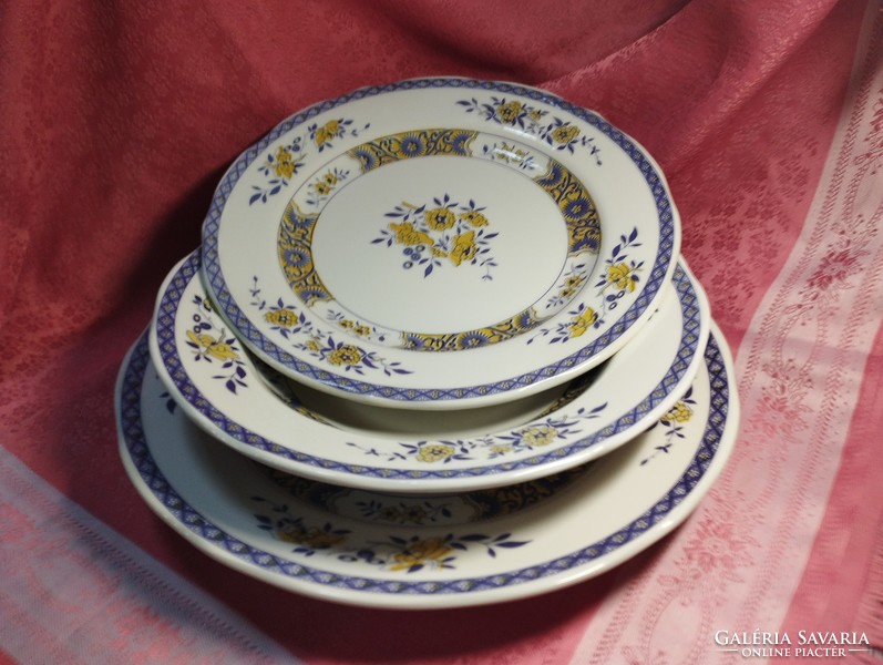 Saxon blue, giordano, set of 3 plates