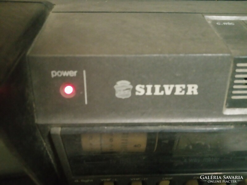 Silver, TV-radio-cassette recorder