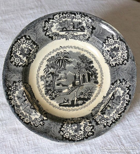 Antique faience, kannreuther frauer & co. Birmingham plate, 1870s