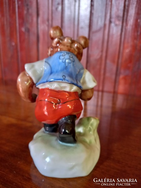Antique Herend figure statue teddy bear