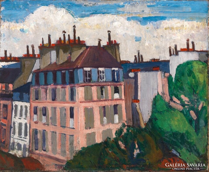 Saÿen - roofs in Paris - blindfold canvas reprint