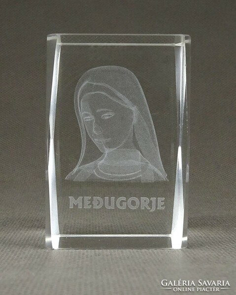 1K121 laser engraved medugorje glass decorative object