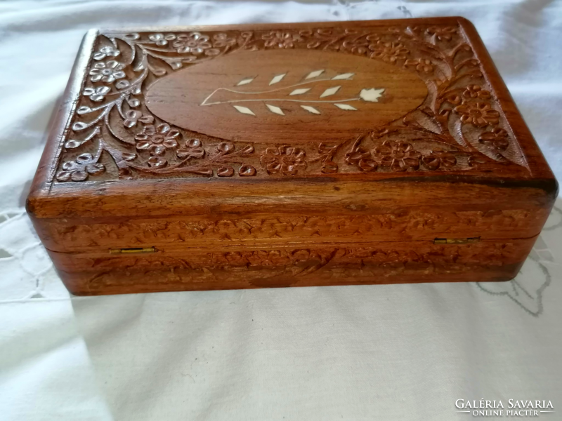 Old, hand-carved, large gift box