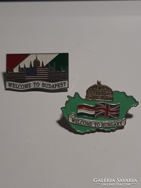 Welcome to Hungary and Budapest badges, badges 2 in one