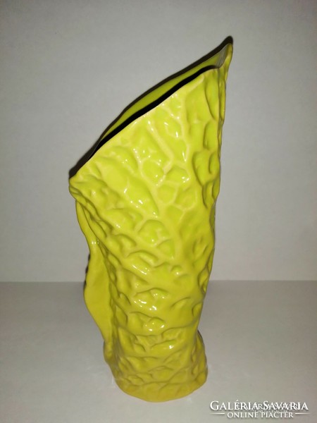 Kelkáposztalevél kerámia váza 19 cm (7/d)