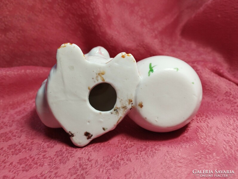 Porcelain bunny with egg holder