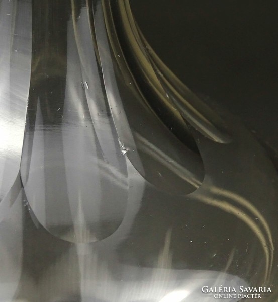 1K225 Régi pálinkás csiszolt asztali dugós üveg 21 cm