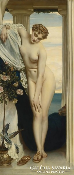 Leighton - Venus undressing for the bath - canvas reprint