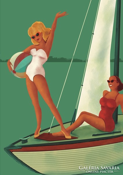 Sailing ladies - wolf benjamin - canvas