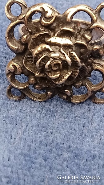 Vintage Rózsát Formázó Ezüst Gyűrű Reprezentatív Kézzel Készűlt Ékszer