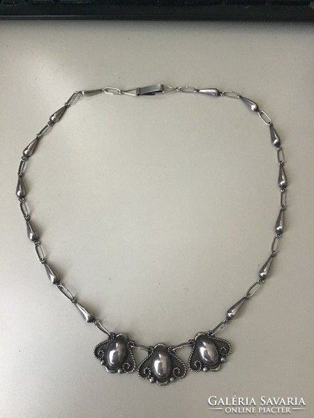 Old handcrafted Mexican silver necklace