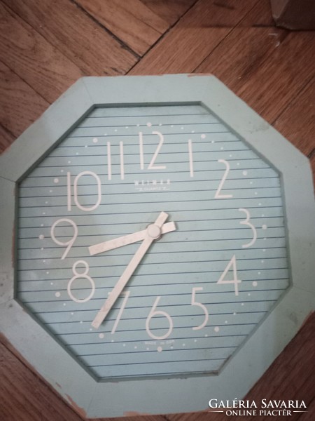 Weimar ndk wooden kitchen wall clock from the 1980s