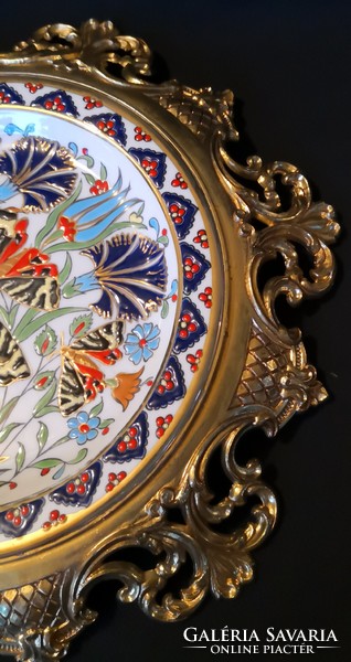 Dt/130 - beautiful! Rococo style Greek wall decoration with 24k gold plating