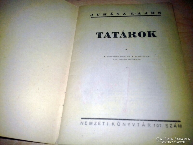 Juhász Lajos: Tatárok, Nemzeti Könyvtár 107. (1943) ponyva