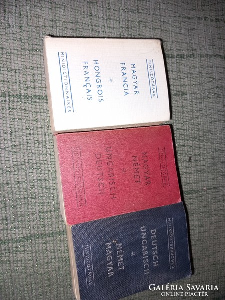 Mini szótárak a 70-es évekből 3 db