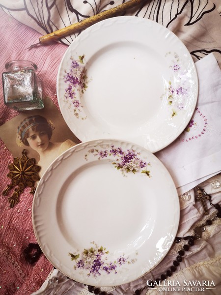 Antique forget-me-not cookie plate