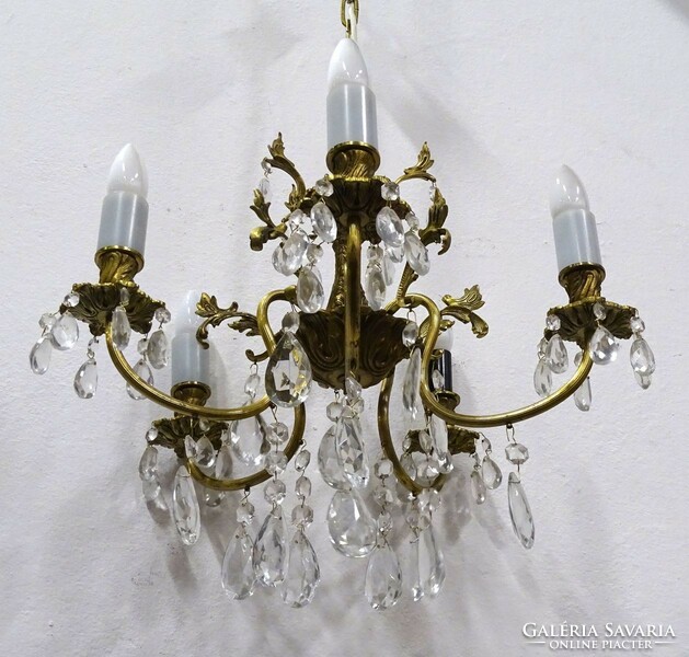 1K381 five-arm crystal chandelier 45 x 85 cm
