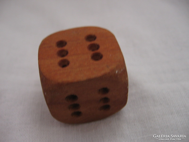 Retro funny wooden dice and a small