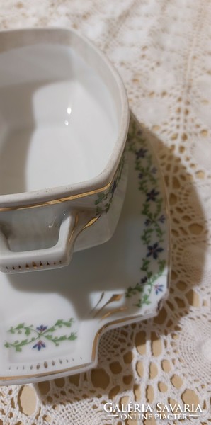 Beautiful, antique, sauce serving bowl with a lid