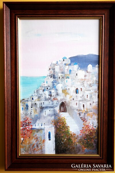 Görög falu festmény