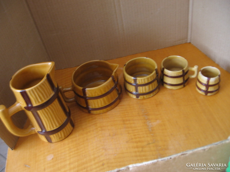 Magyarszombatfai art deco ceramics 5 pcs