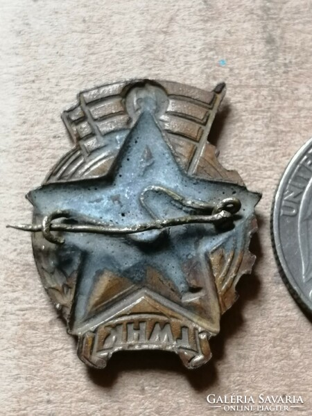 Rákosi - lmhk (be ready to work and fight movement) badge 1952 without serial number