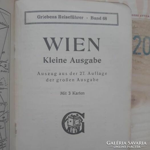 Art deco Vienna guidebook+map in German (1927)